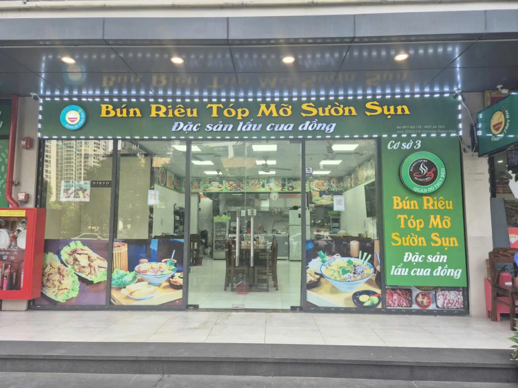 SANG NHƯỢNG QUÁN BÚN – LẨU CHÂN ĐẾ VỊ TRÍ ĐẸP TẠI VINHOMES OCEAN PARK 1 - GIA LÂM, HÀ NỘI