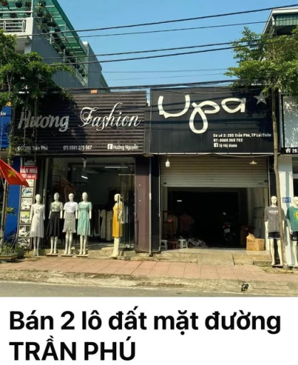 CẦN BÁN 2 LÔ ĐẤT MẶT ĐƯỜNG TRẦN PHÚ - TP LAI CHÂU