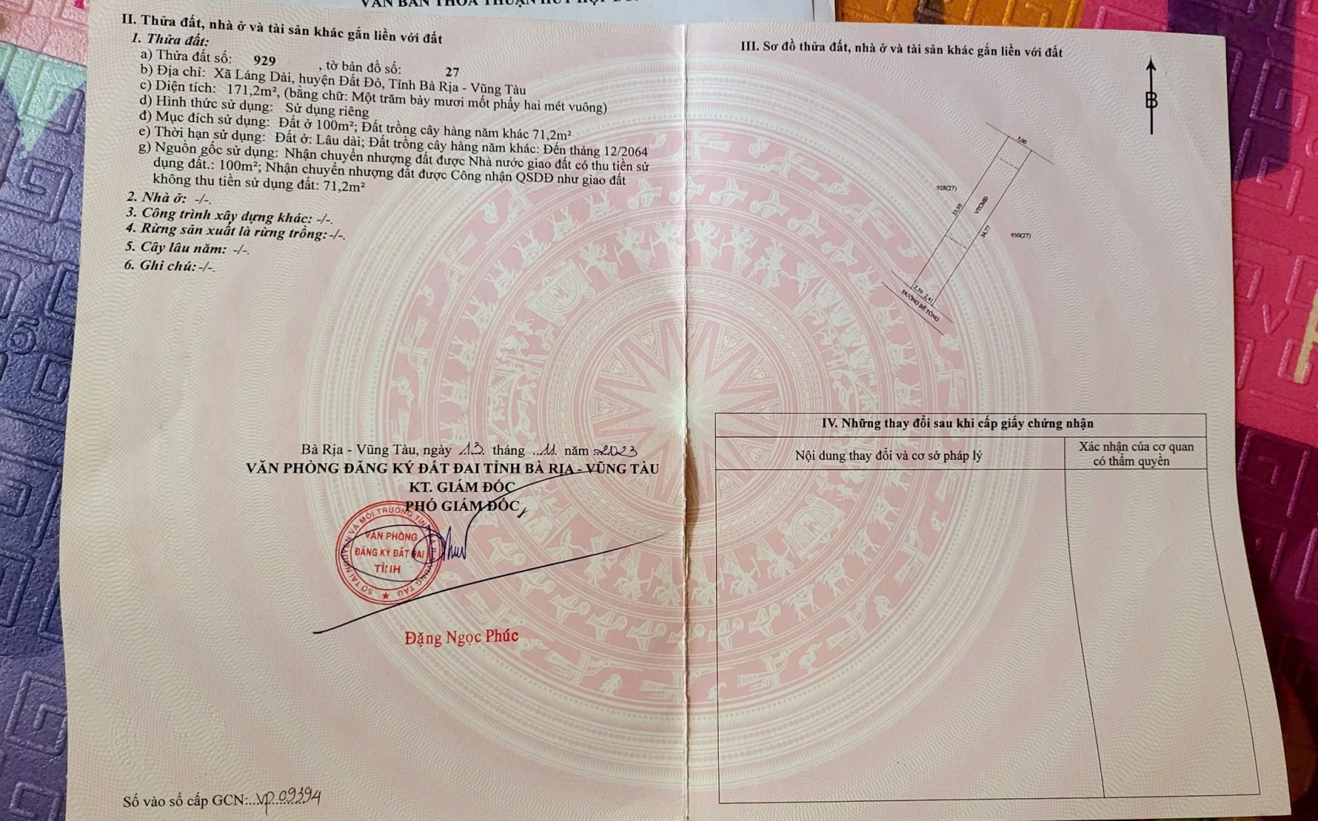 Chủ cần bán đất có thổ cư
Tổng dt: 172m (100m thổ cư)như hình, từ QL 55 vô đất 3phút.