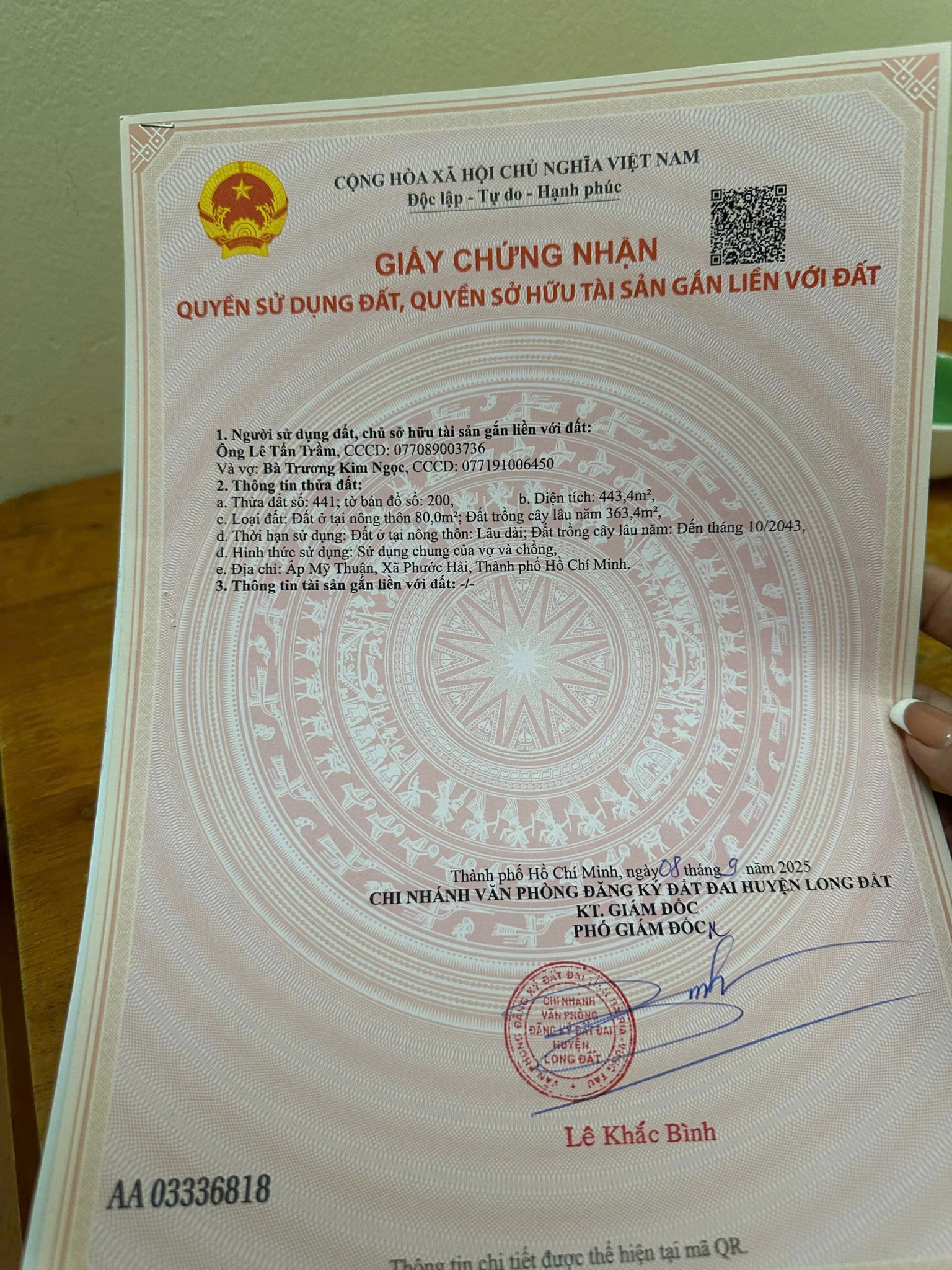 Chủ cần bán trong Tết thuộc Xã Phước Hải
DT 443mv 80 thổ cư. Ngang 10 x 43