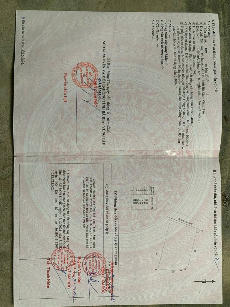 Láng dài xã đất đỏ hcm 2 mt trước sau sẳn 740tc