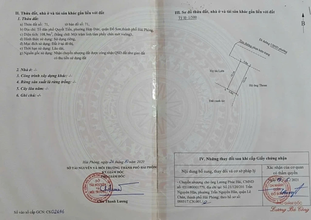 LÔ HOA HẬU 108.9M² – ĐƯỜNG NHỰA QUY HOẠCH 12M – VIEW MƯƠNG THOÁNG – GIÁ 19.X TRIỆU/M² – ZALO 0567 222 555