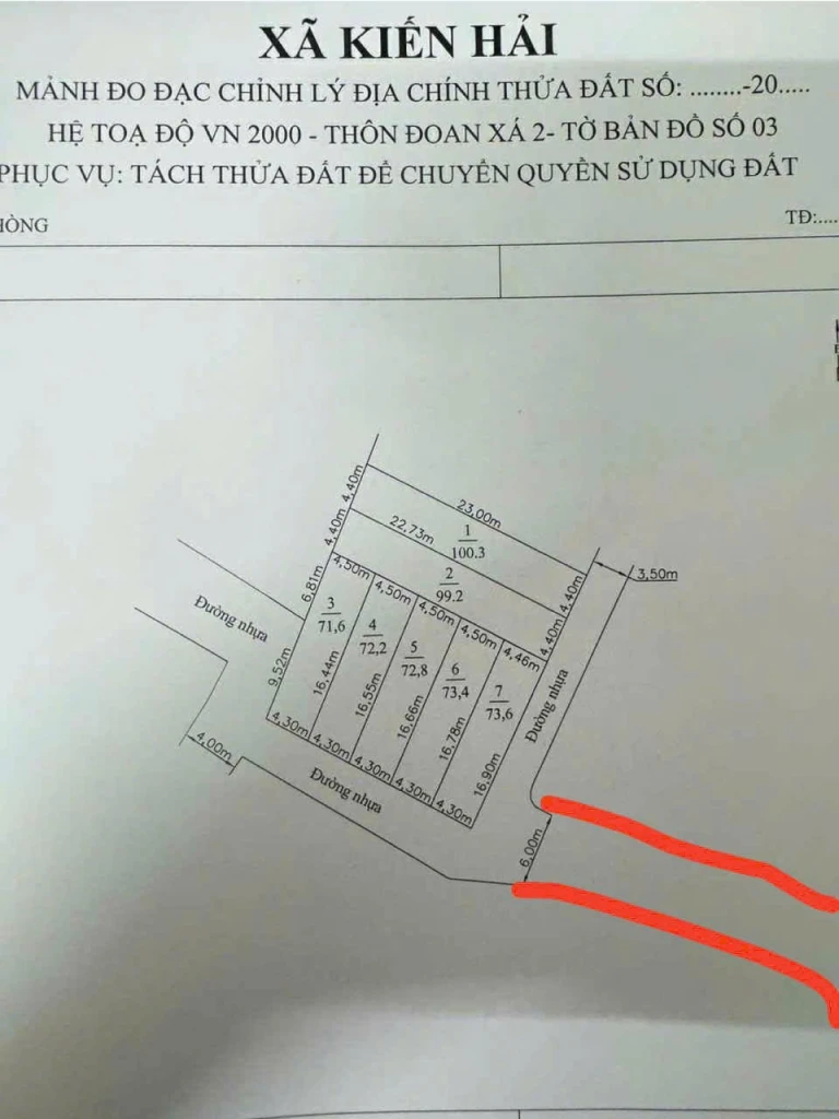 Bán đất Đoàn Xá Kiến Hải mặt đường thôn giá đầu tư hiếm gần tuyến 404  ZALO 0567 222 555