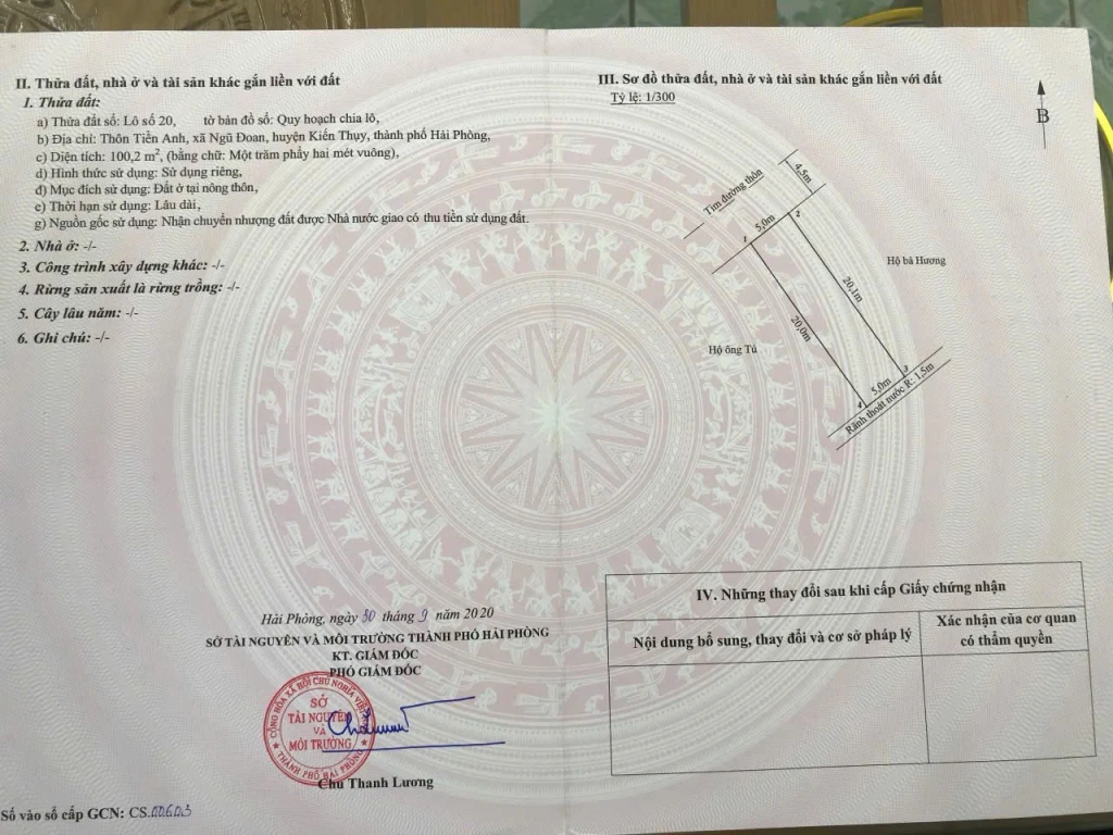 Lô đấu giá Tiền Anh – Giá hiếm khu Ngũ Đoan, đường 9m thông – ZALO 0567 222 555