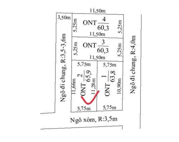 Lô góc 60m² – sát KCN Ngũ Phúc, giá chỉ 1,09 tỷ  ZALO 0567 222 555