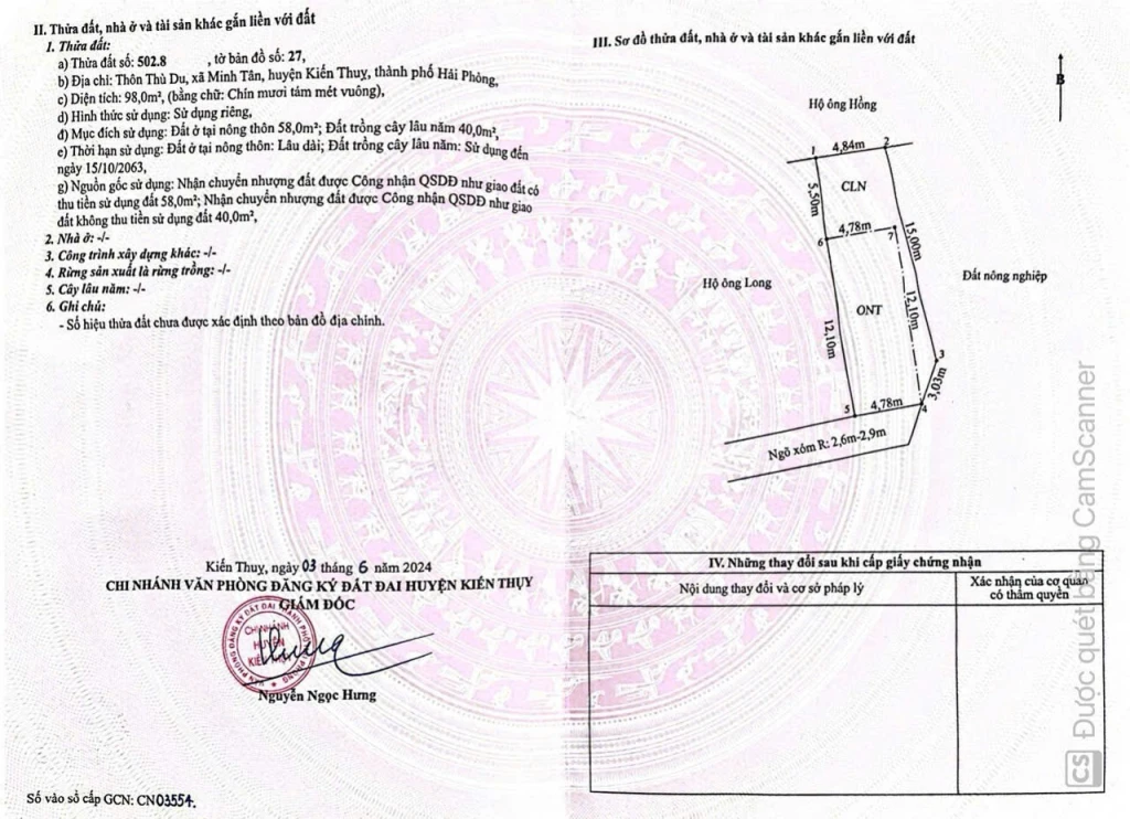 Bán đất Thù Du Minh Tân 98m² – ngõ nhựa 4m hiếm khu phân lô, giá chỉ 8xx triệu  Đón sóng hạ tầng  ZALO 0567 222 555