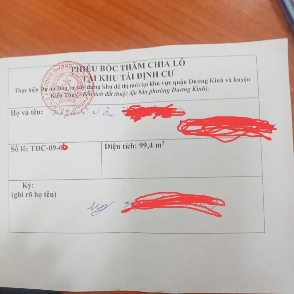 Đất tái định cư Vinhomes Dương Kinh – 99,4m² vuông vắn, đường 10m vỉa hè 3m  Giá chỉ 4x triệu/m²  ZALO 0567 222 555