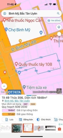 🌟 BÁN ĐẤT MẶT TIỀN DT747 – NGAY CHỢ BÌNH MỸ, TÂN UYÊN 🌟