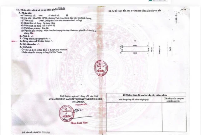 📢 Chính chủ cần bán lô đất đường DL14, gần ngã 4 NL17, Mỹ Phước 3