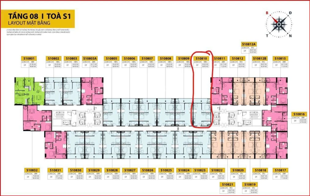 Chính chủ, bán căn hộ chung cư Spana Tower, giá siêu hời chỉ với 3,3 tỷ, 54,2 m2