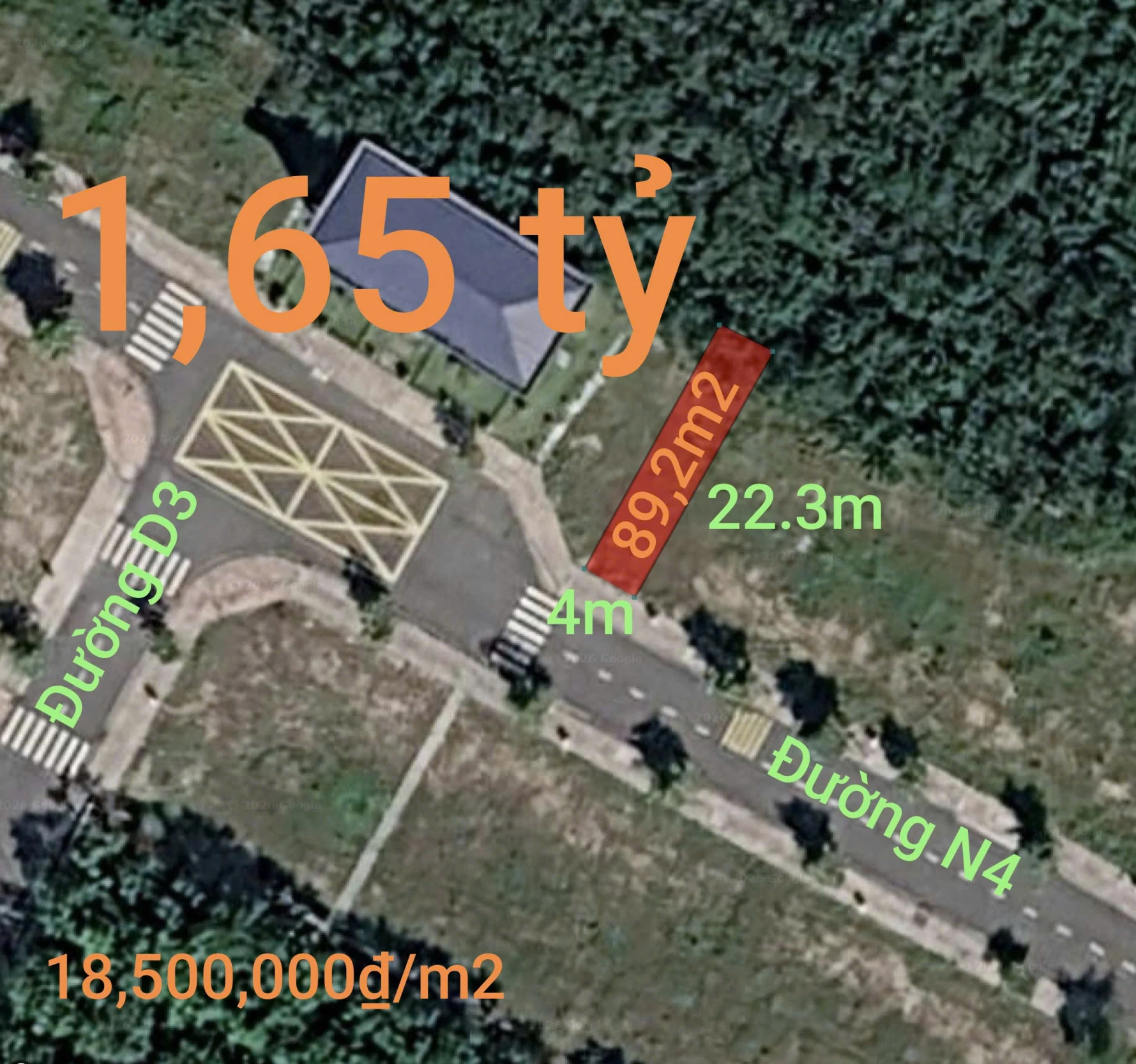 Bán thu hồi vốn lô đất thổ khu nhà ở Thăng Long House giá 1,65 tỷ