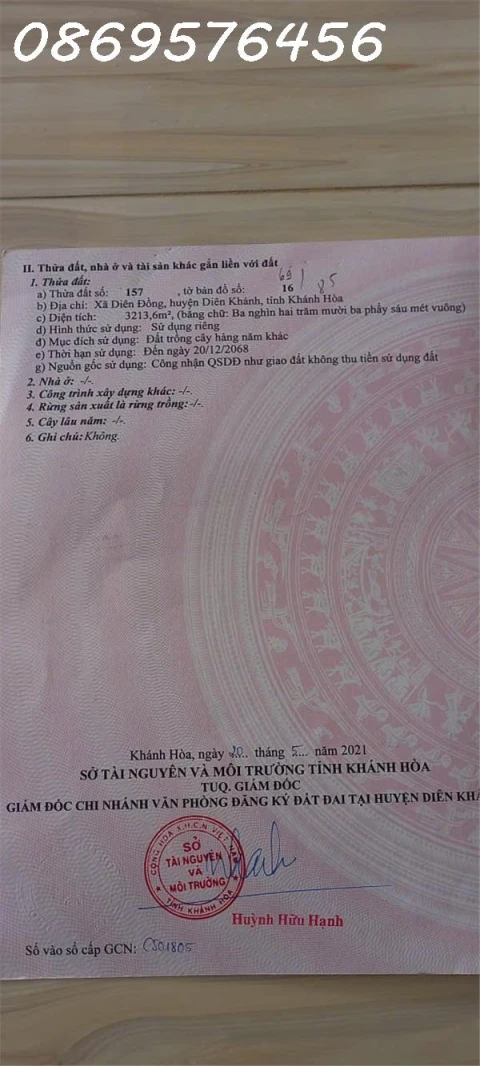 BÁN ĐẤT VƯỜN TẠI NHA TRANG KHÁNH HOÀ