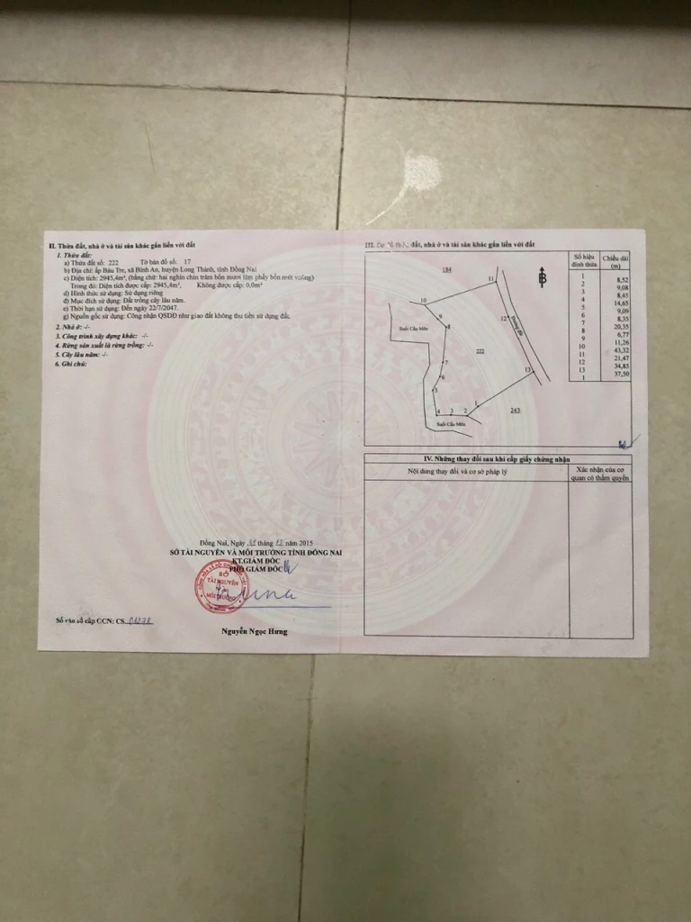 CHÍNH CHỦ CẦN BÁN MIẾNG ĐẤT GẦN SÂN BAY LONG THÀNH – HUYỆN LONG THÀNH, ĐỒNG NAI