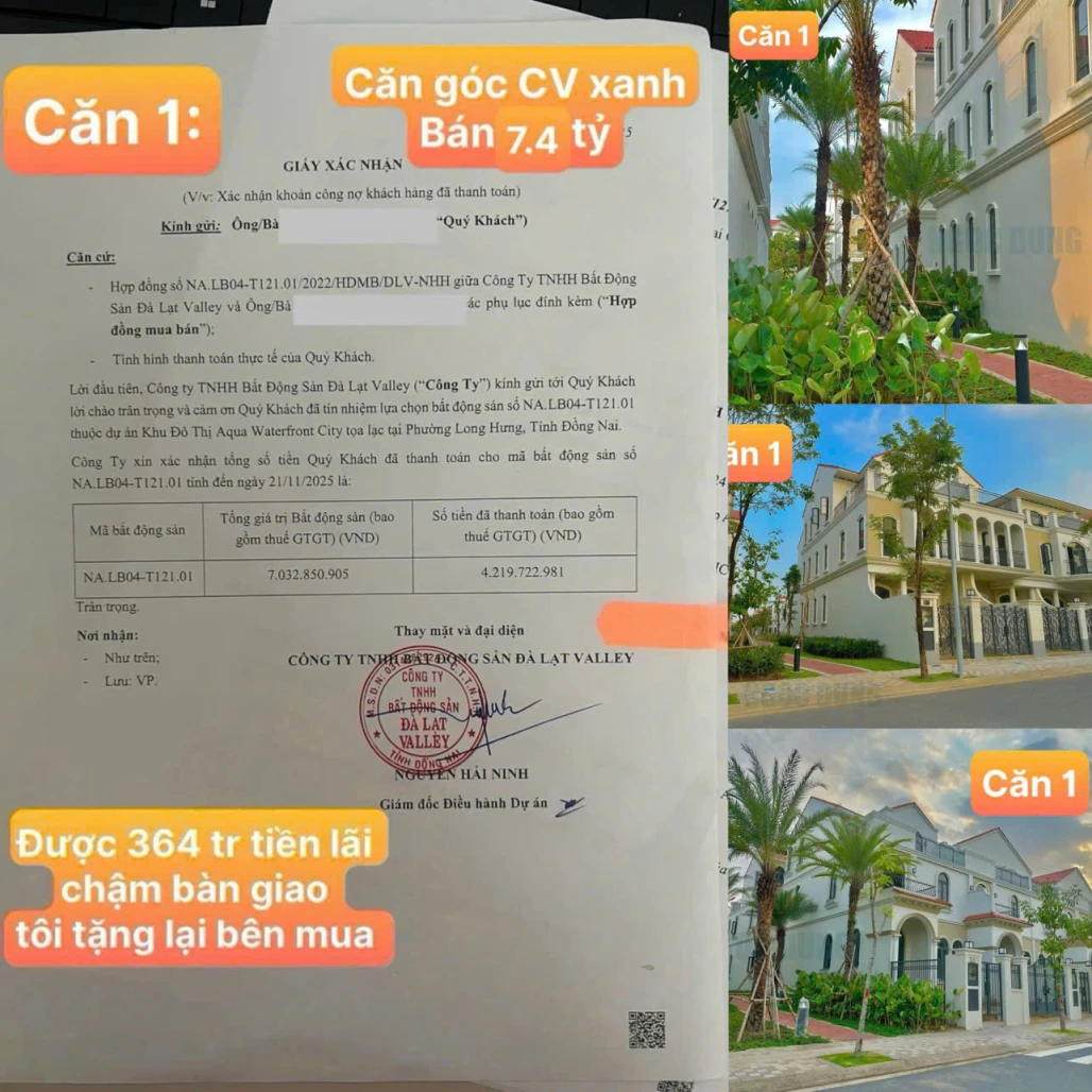 CẦN BÁN GẤP – CẮT LỖ 3 CĂN AQUA CITY, THU HỒI VỐN NHANH - TẠI BIÊN HOÀ - ĐỒNG NAI