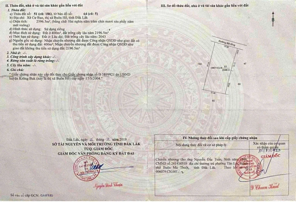 Bán Đất Tại Xã Cư Bao, thị xã Buôn Hồ, tỉnh Đắk Lắk