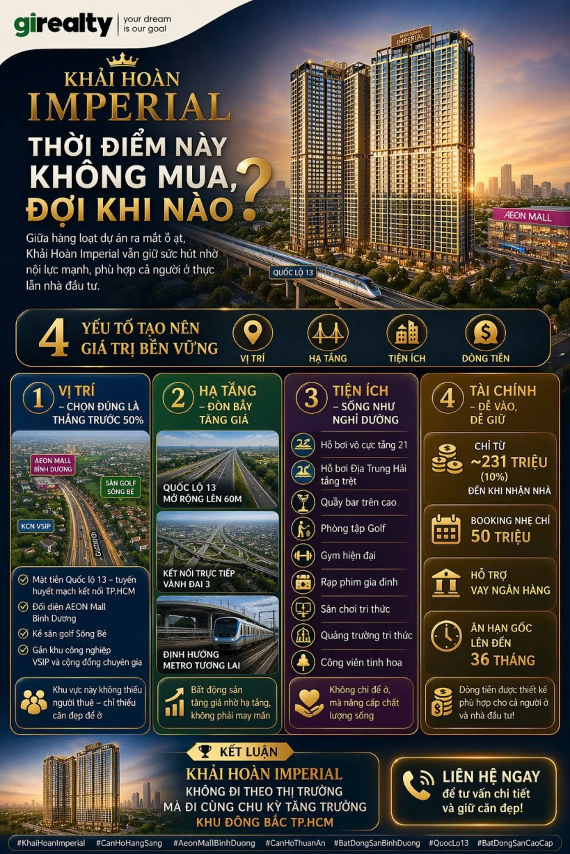 🔥 KHẢI HOÀN IMPERIAL – THỜI ĐIỂM NÀY KHÔNG MUA, ĐỢI KHI NÀO? 🔥