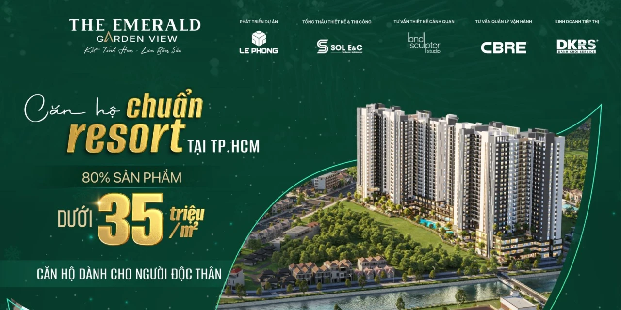Mở bán giá tốt The Emerald garden View chỉ 35tr/m2 ngay trung tâm Thuận An.