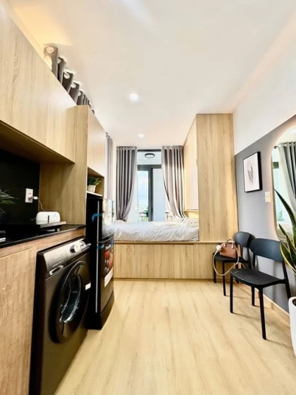  TÒA NHÀ CHDV MỚI 100% – THIẾT KẾ SANG – FULL NỘI THẤT GỖ AN CƯỜNG 