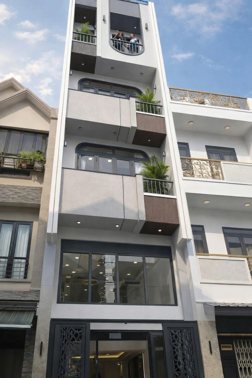 Bán Nhà Phố 6 Tầng Mới Đẹp Lung Linh Thang Máy – HXH 8M CMT8 Quận 10, DT 4x15M