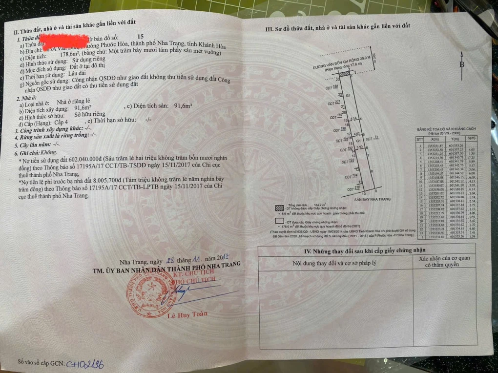 Cần bán gấp nhà mặt tiền đường Vân Đồn