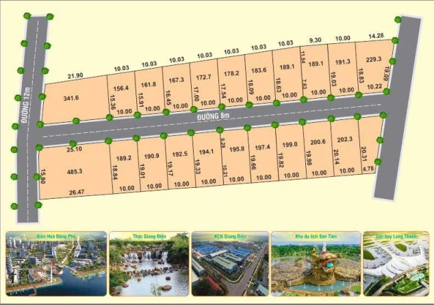 bán đất mặt tiền 60m phước tân biên hoà đồng nai, giá chỉ 400tr sổ riêng thổ cư