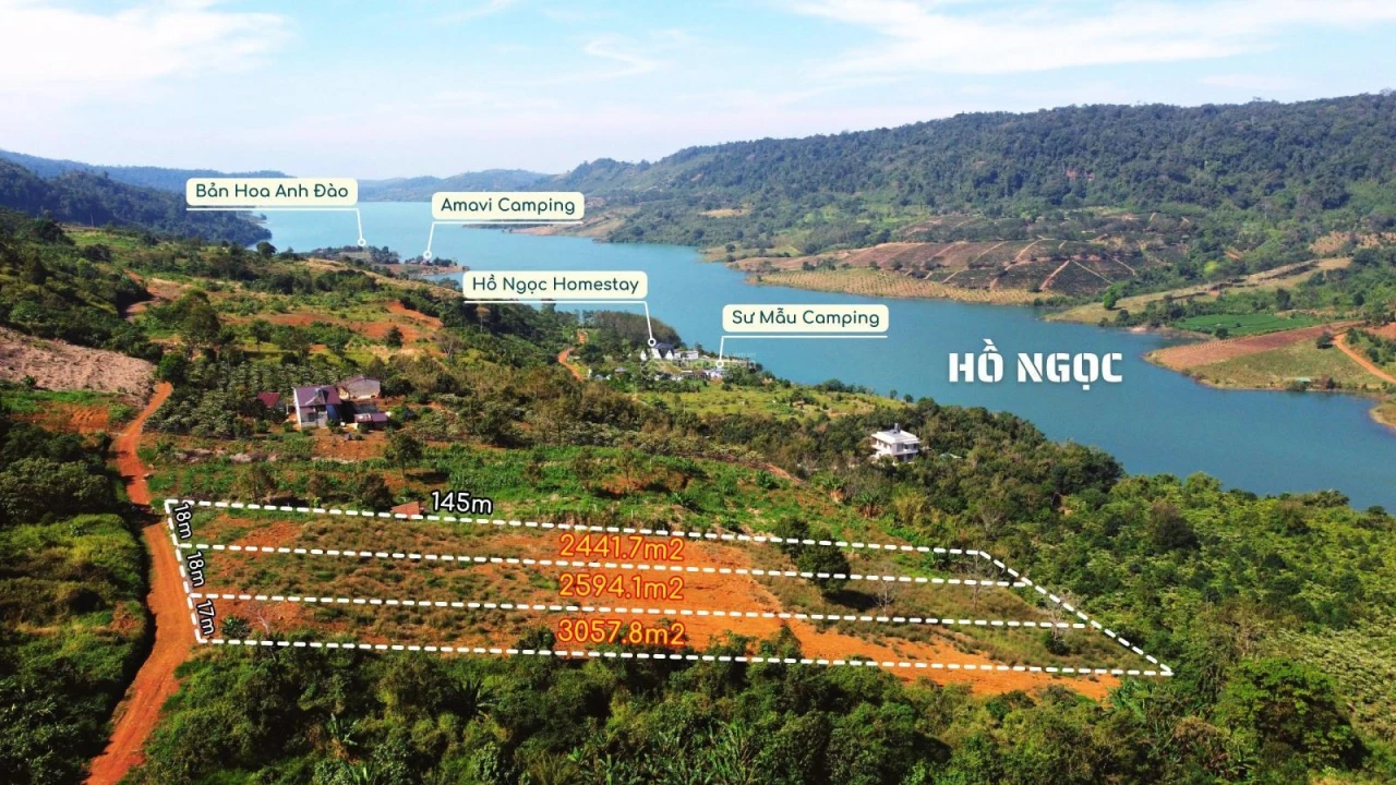 ĐẤT ĐỒI VIEW HỒ NGỌC 2.594M² (700M² THỔ CƯ)