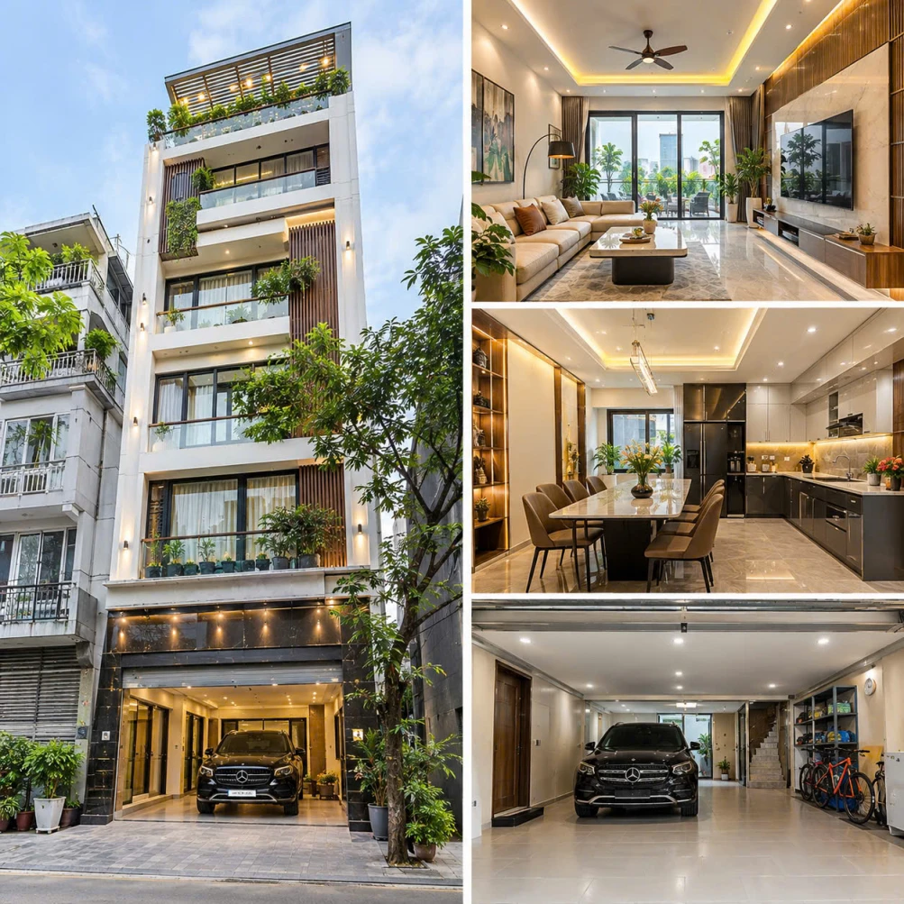 NHÀ PHÂN LÔ PHAN ĐÌNH GIÓT – 43M² – MT 6,7M – 7 TẦNG – THANG MÁY – GARA Ô TÔ – NỘI THẤT CAO CẤP