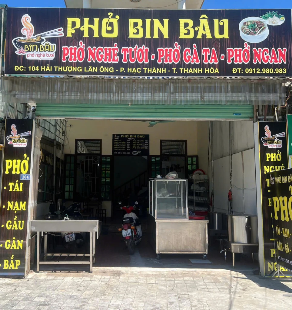 SANG NHƯỢNG QUÁN PHỞ ĐANG HOẠT ĐỘNG TẠI HẢI THƯỢNG LÃN ÔNG, THANH HÓA