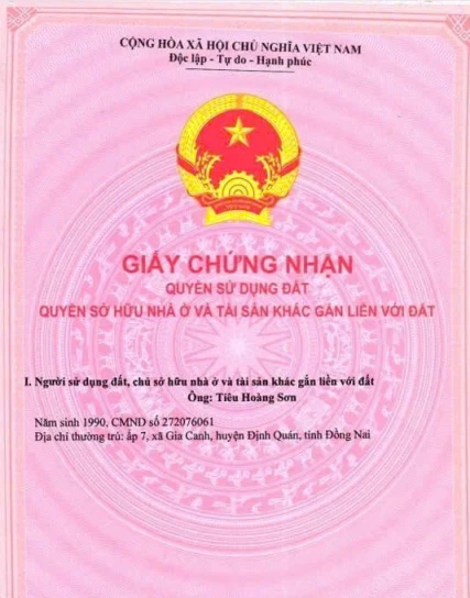 RA MẮT 4 LÔ ĐẤT NỀN FULL THỔ CƯ – CHÍNH CHỦ – ĐỊNH QUÁN, ĐỒNG NAI