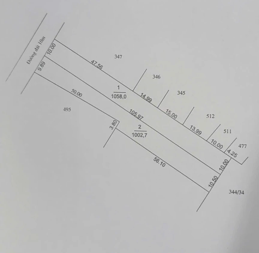 Bán Đát MTNB 10m đường Nguyễn Lương Bằng 1058M2 giá 745 trieju