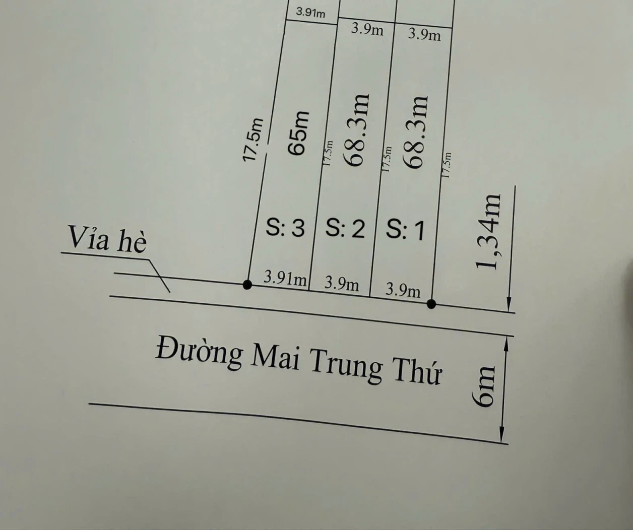 Bán 3 Lô Liền Kề Đất Mặt Đường Mai Trung Thứ – Cạnh TĐC Điểm 3, Đằng Hải, Hải Phòng