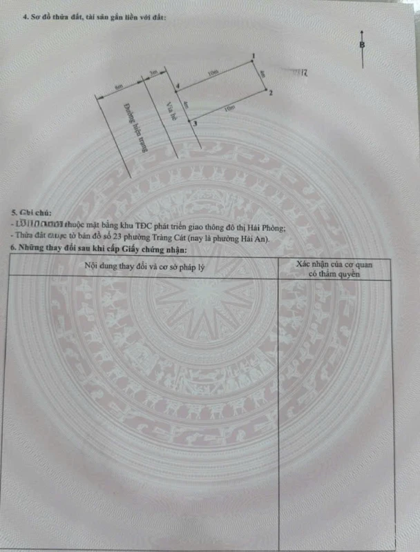 BÁN ĐẤT TĐC TRÀNG CÁT – HẢI AN – MẶT ĐƯỜNG 12M – GIÁ HƠN 2 TỶ