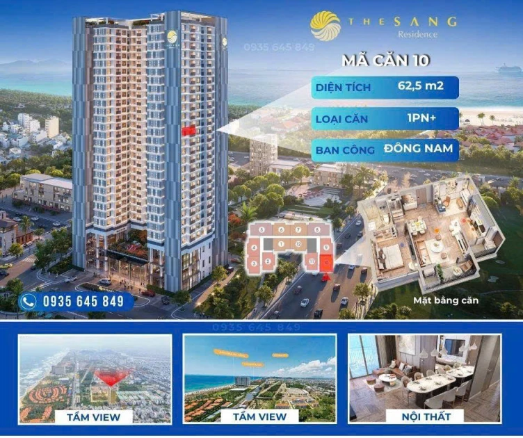 BÁN CĂN HỘ 1PN + ĐỘC QUYỀN TẠI THE SANG RESIDENCE – CƠ HỘI SỞ HỮU LÂU DÀI TẠI TÂM ĐIỂM DU LỊCH ĐÀ NẴNG