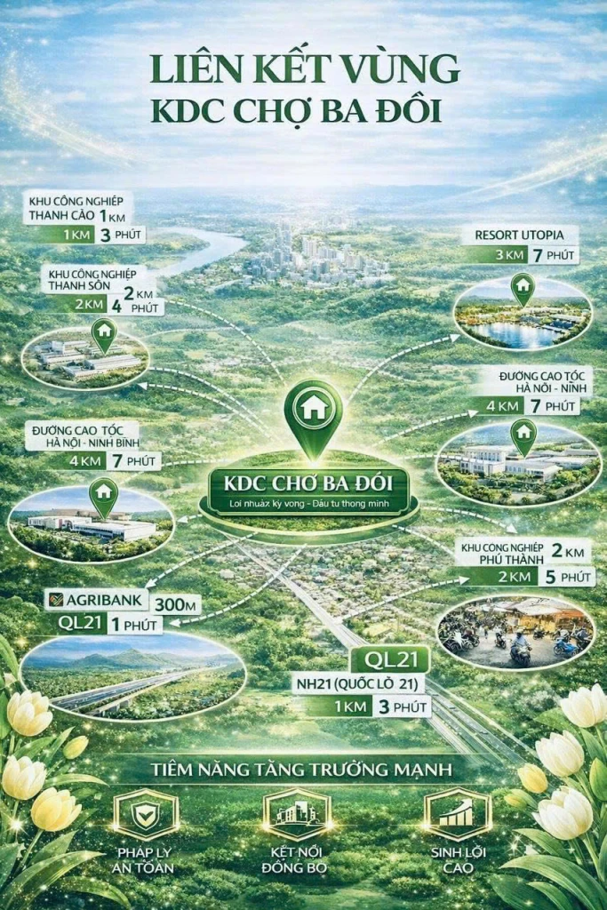 ĐẤT TRUNG TÂM – KDC Chợ Ba Đồi – TT Ba Hàng Đồ