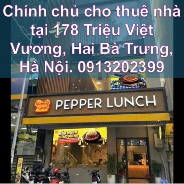 🔹Chính chủ cho thuê nhà tại 178 Triệu Việt Vương, Hai Bà Trưng, Hà Nội. 0913202399