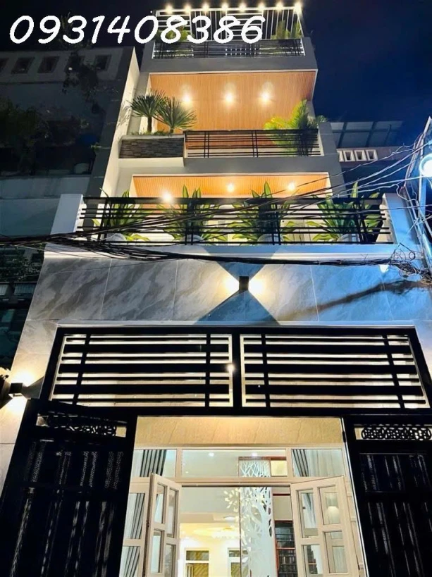 Nhà 4 tầng Phạm Văn Chiêu, Gò Vấp: 60m2, 3PN, sổ hồng, giá 8.5 tỷ thương lượng, vị trí đẹp, tiện ích đầy đủ, liên hệ 0931408386.