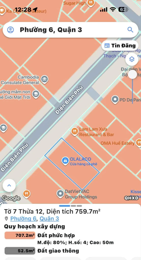 BÁN NHÀ MẶT TIỀN KD Đ.ĐIỆN BIÊN PHỦ, QUẬN 3 - 19M*40M - CPXD 2 HẦM 12 TẦNG - KHÔNG CÓ SẢN PHẨM THỨ 2 SO SÁNH
