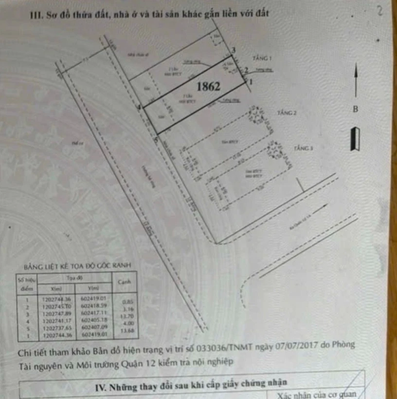 HXH TL19 Q12 55m2 3 tầng 4PN giá 5.x tỷ