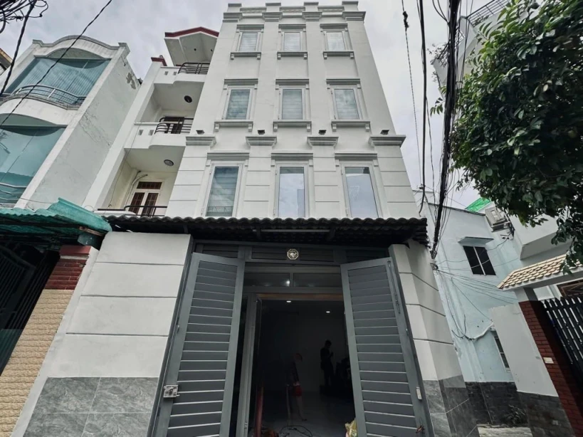 NHÀ NGAY TRUNG BÌNH TÂN - HẺM 5M XE TẢI ĐẬU - 60m2 4 X 15 NHÀ MỚI 100% BTCT - 5 TẦNG CỰC ĐEP  - GIÁ CHỈ 6 Tỷ