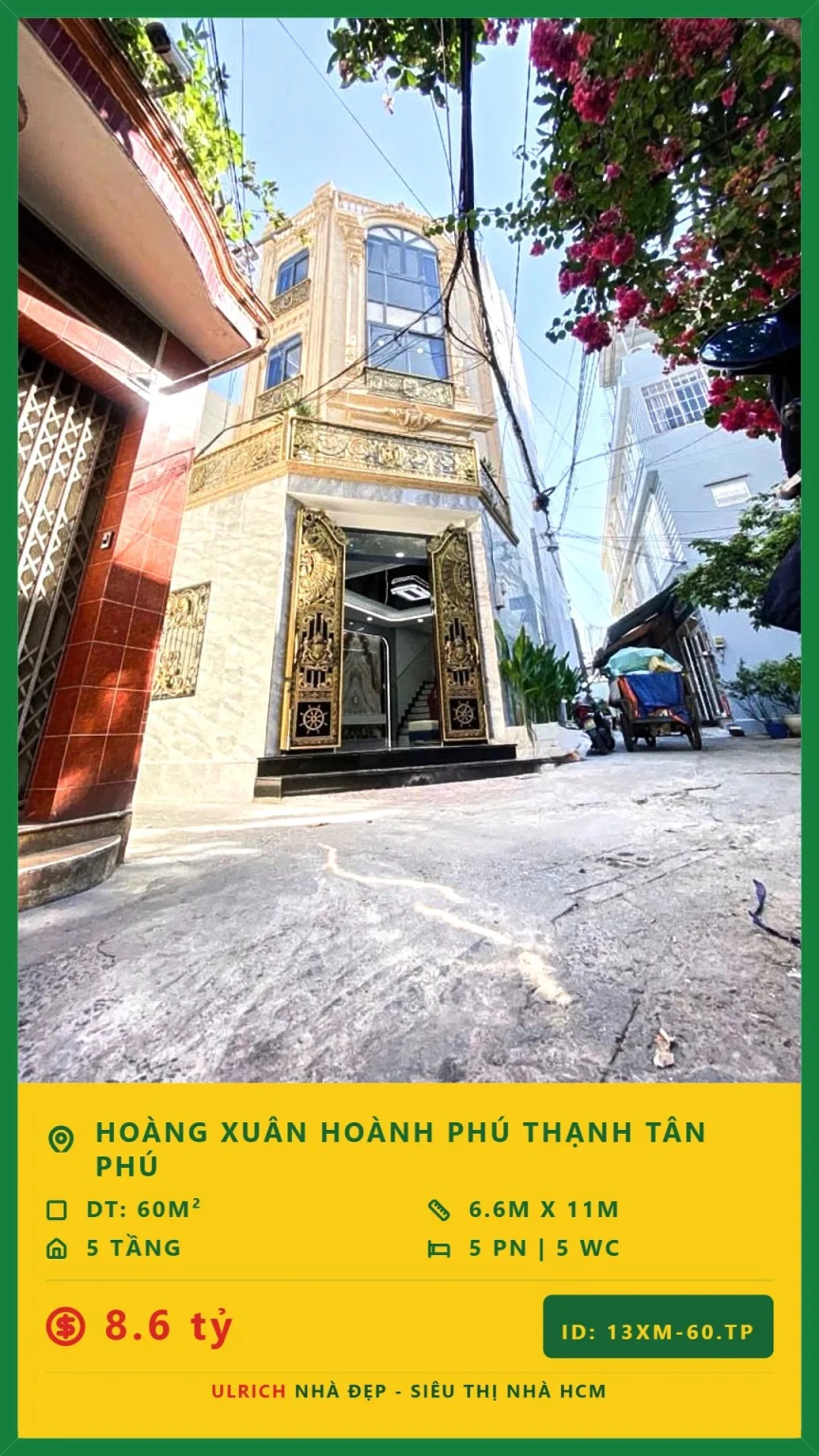 Biệt thự mini 5 tầng khu Tô Hiệu – Hoàng Xuân Hoành, gần chợ Bốn Xã