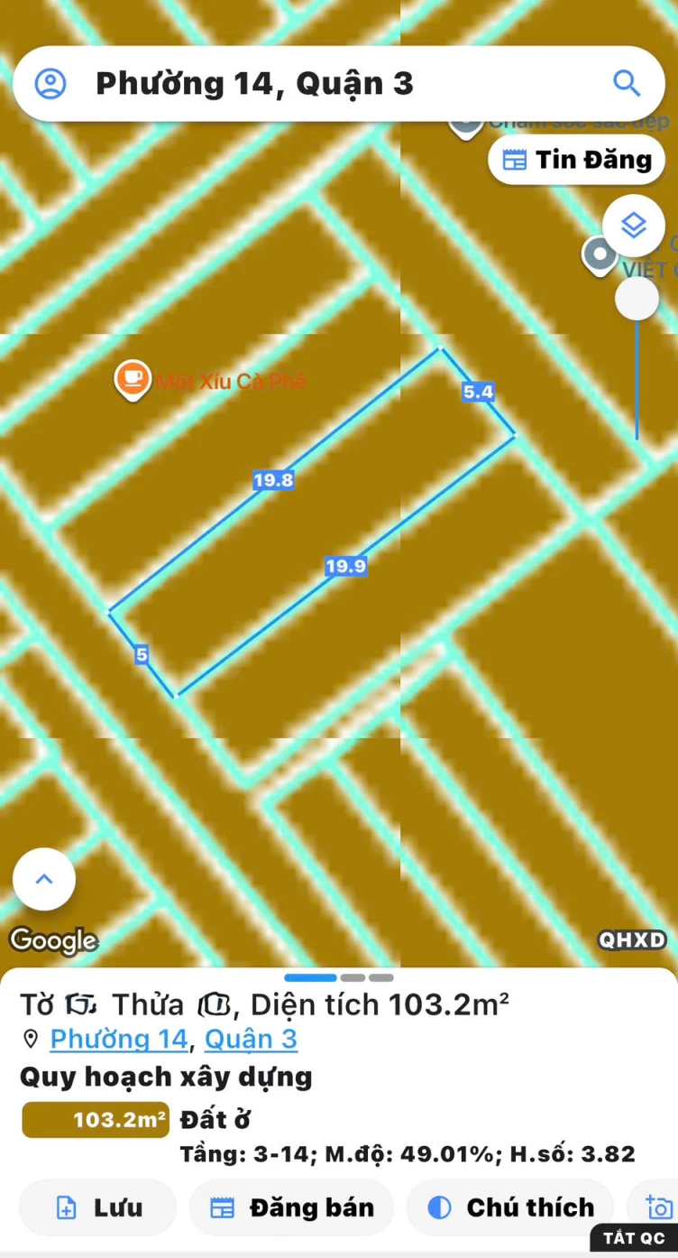 BÁN NHÀ 3 TẦNG MẶT TIỀN 8M XE HƠI NGỦ TRONG NHÀ Đ.TRƯỜNG SA THÔNG HOÀNG SA. P.14, QUẬN 3 - NGANG HIẾM 5,5M*20M SIÊU ĐẸP - FULL THỔ CƯ