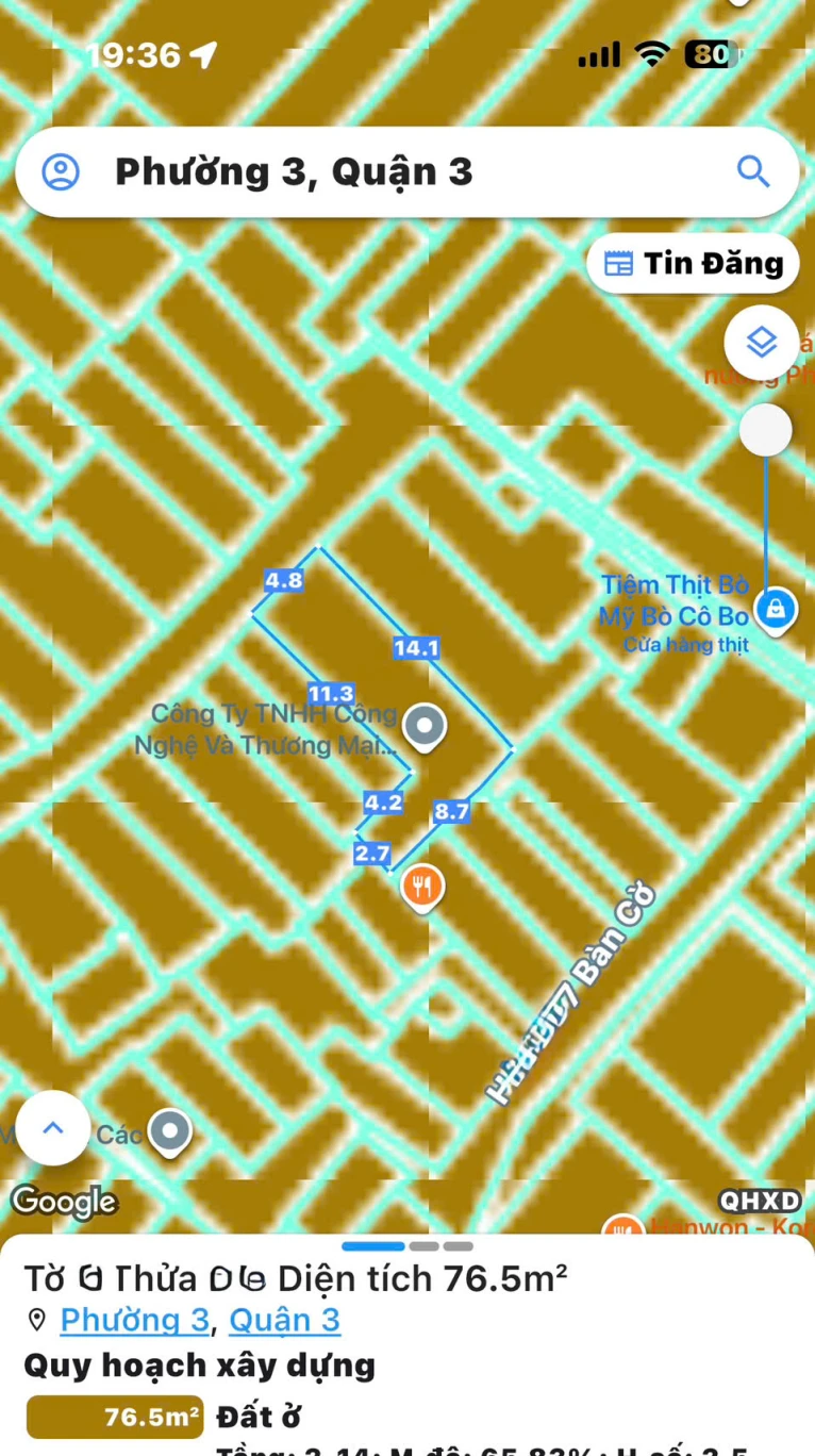 BÁN NHÀ 2 TẦNG Đ.ĐIỆN BIÊN PHỦ, QUẬN 3 - DT 70M2 FULL THỔ CƯ - NGANG LỚN 8,7M*14M ĐẸP - CHỈ 10,5T- 0938676685 GIANG GIANG