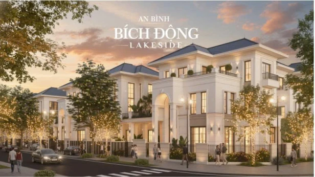 Lô  Shophouse Bích Động Lakeside mặt đường 22m - 126m² - Mặt tiền 9m - Giá đất chỉ từ 68 triệu/m2