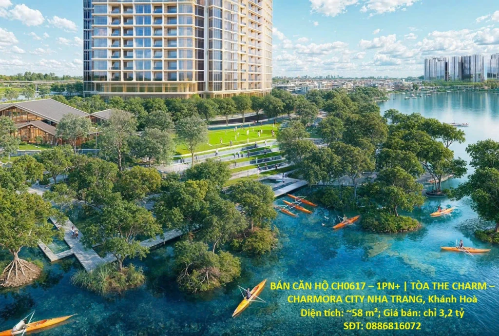 BÁN CĂN HỘ CH0617 – 1PN+  TÒA THE CHARM – CHARMORA CITY NHA TRANG, Khánh Hoà