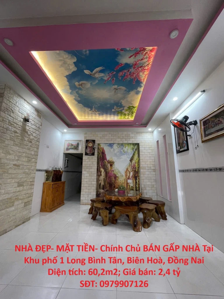 NHÀ ĐẸP- MẶT TIỀN- Chính Chủ BÁN GẤP NHÀ Tại Khu phố 1 Long Bình Tân, Biên Hoà, Đồng Nai