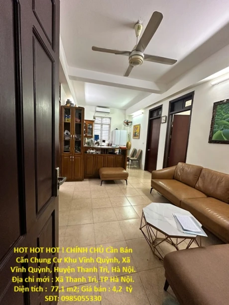 HOT HOT HOT ! CHÍNH CHỦ Cần Bán Căn Chung Cư Khu Vĩnh Quỳnh, Xã Vĩnh Quỳnh, Huyện Thanh Trì, Hà Nội.