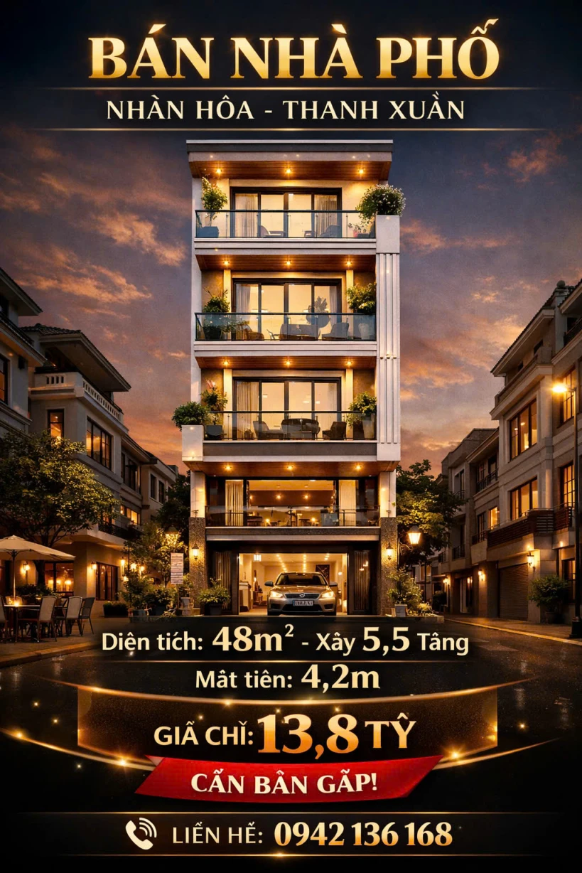 🔥 Bán nhà phố Nhân Hòa Thanh Xuân giá 13,8 tỷ 🔥