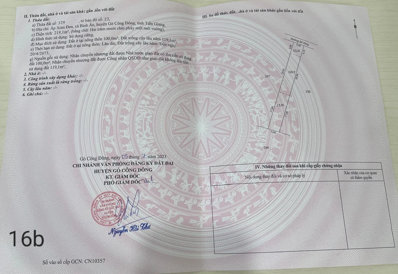 320 triệu có ngay đất vàng tại Bình Ân Gò Công Đông