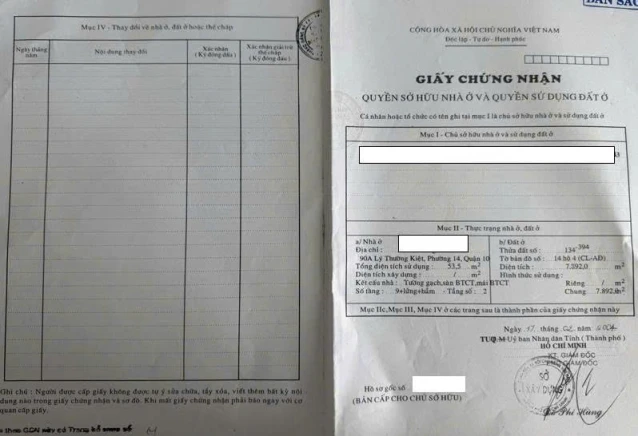 BÁN CĂN HỘ CHUNG CƯ HÒA BÌNH – QUẬN 10