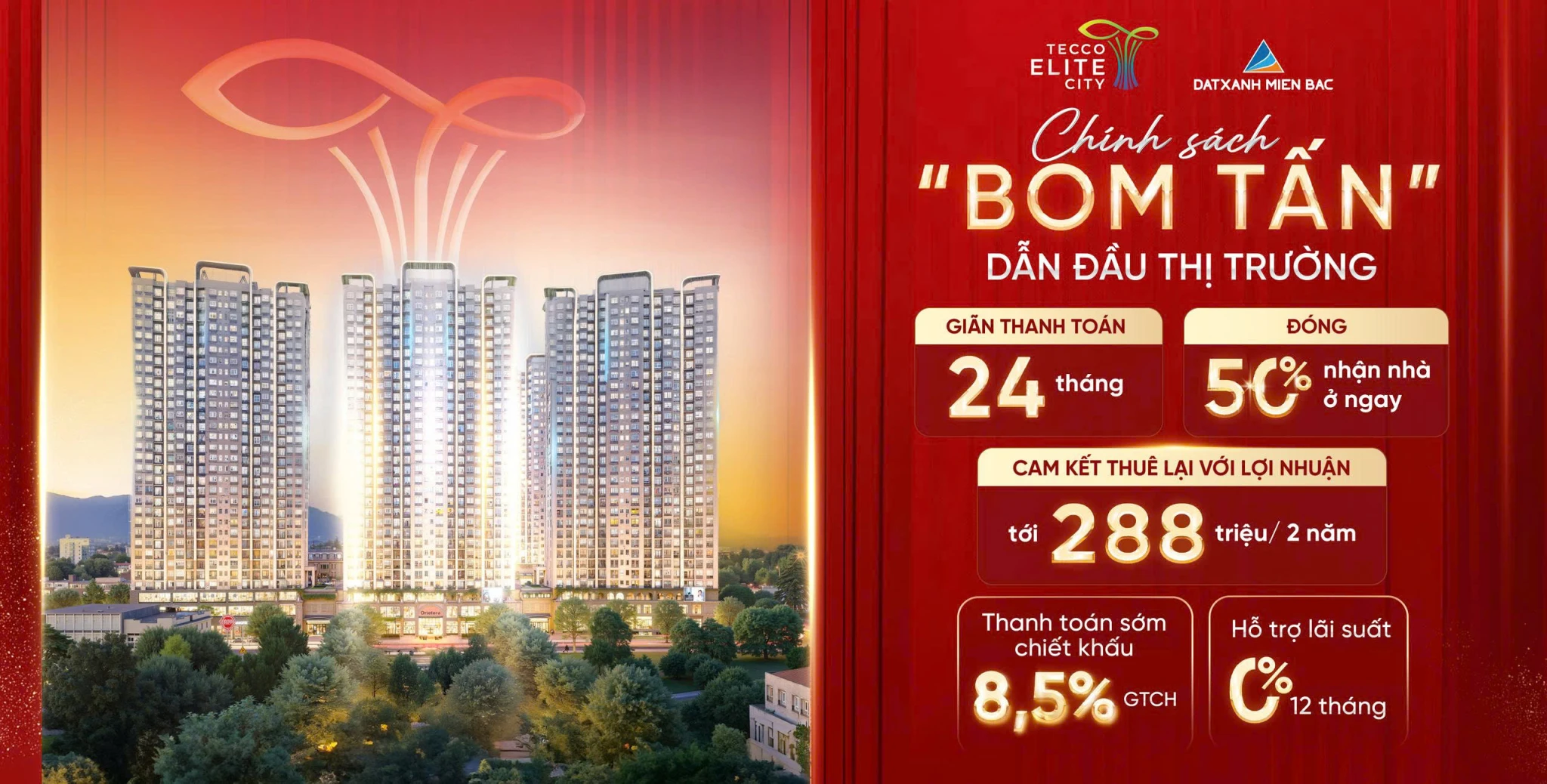 TECCO ELITE CITY RA MẮT CHÍNH SÁCH “BOM TẤN” DẪN ĐẦU THỊ TRƯỜNG
